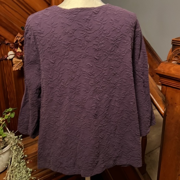 Croft&Barrow Textured Purple Top Sz 2X - Picture 3 of 6
